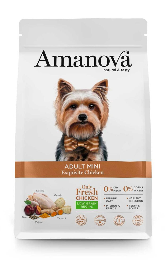 Amanova Adult Mini Exquisite Chicken 7KG, Perro Adulto, tamaño pequeño, Pollo