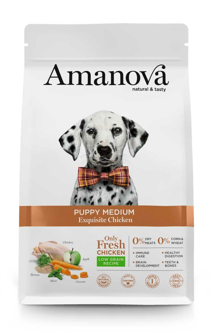 Amanova Puppy Medium Exquisite Chicken 12kg Cachorro Mediano, Pollo