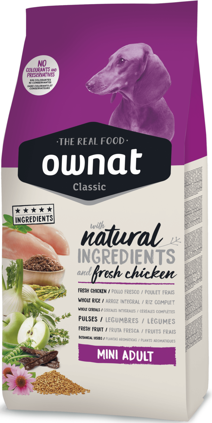 Ownat Classic Mini Adult, Fresh Chicken. Adulto mini, pollo fresco. 4Kg