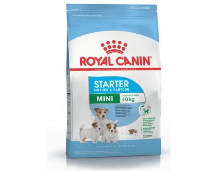 Royal Canin Starter Mother & Baby Mini. Adult weight -10kg. Madre en gestación o lactante y cachorros hasta 2 meses. 1 Kg