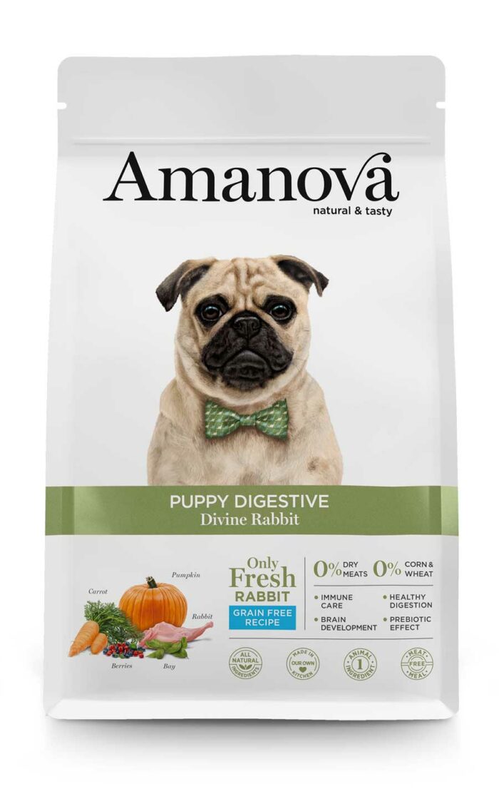 Amanova Puppy Digestive  Rabbit Green Free.