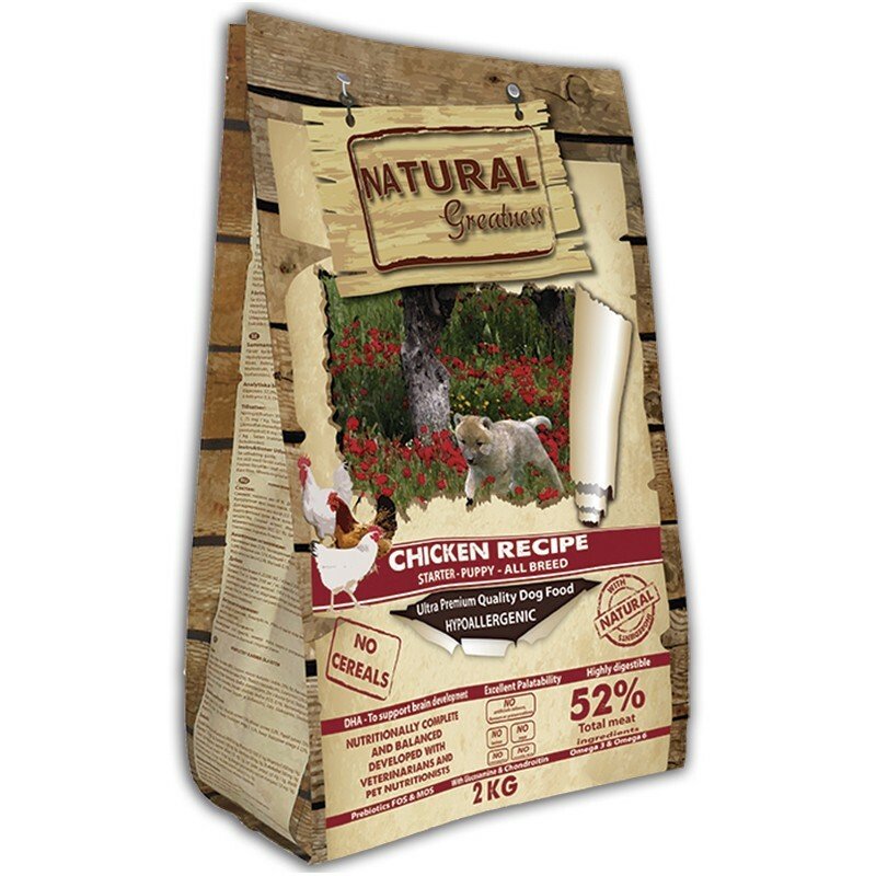 Pienso Natural Greatness Chicken Recipe para Cachorros Puppy Starter 2Kg