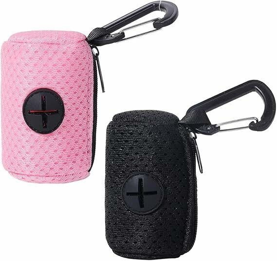 Porta bolsas perro de tela con agujeritos