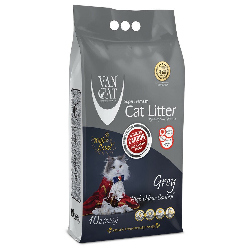 Arena de carbón activado para gatos VanCat 10L