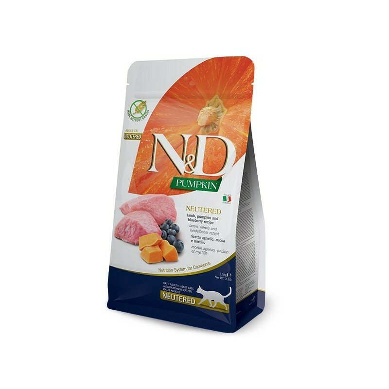 Pienso Farmina ND Pumpkin Cordero Gatos Esterilizados 1,5Kg