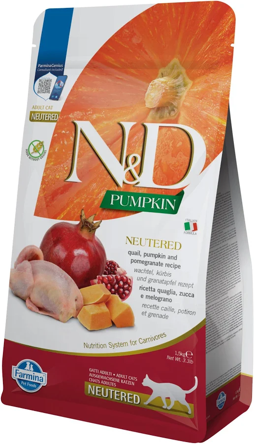 Farmina ND CAT Pumpkin Neutered Codorniz 1,5 KG